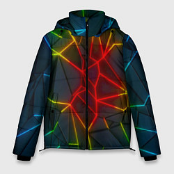 Куртка зимняя мужская Семицветный перелив, цвет: 3D-черный