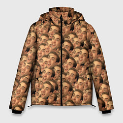 Куртка зимняя мужская Николас Кейдж мем, цвет: 3D-красный