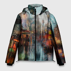 Куртка зимняя мужская В Питере дождь, цвет: 3D-черный