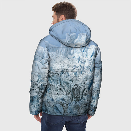Мужская зимняя куртка Ледяные горы со снегом / 3D-Черный – фото 4