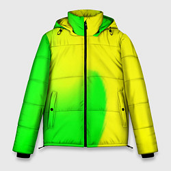 Куртка зимняя мужская Салатовый, цвет: 3D-черный
