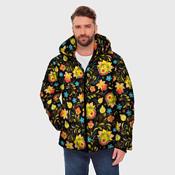 Куртка зимняя мужская Русский яркий узор, цвет: 3D-красный — фото 2