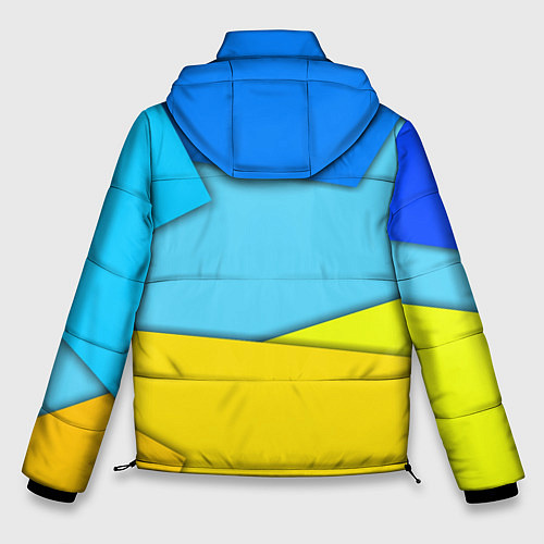 Мужская зимняя куртка Простой геометрический фон / 3D-Светло-серый – фото 2