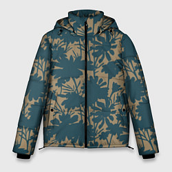 Куртка зимняя мужская Цветочный камуфляж, цвет: 3D-светло-серый