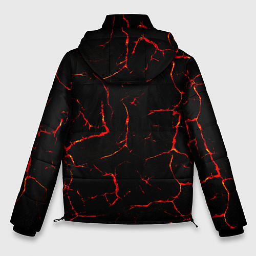 Мужская зимняя куртка Текстура лавы / 3D-Красный – фото 2