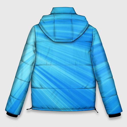 Мужская зимняя куртка Бирюзовые солнечные лучи / 3D-Светло-серый – фото 2