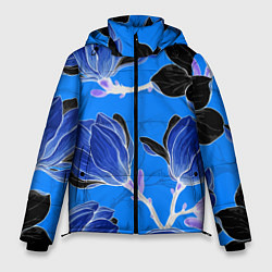 Куртка зимняя мужская Растительная композиция - минимализм, цвет: 3D-красный