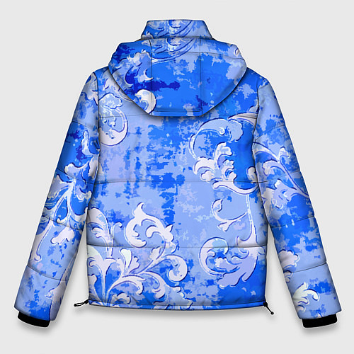 Мужская зимняя куртка Растительный орнамент - паттерн / 3D-Красный – фото 2