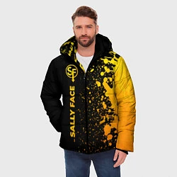 Куртка зимняя мужская Sally Face - gold gradient: по-вертикали, цвет: 3D-черный — фото 2