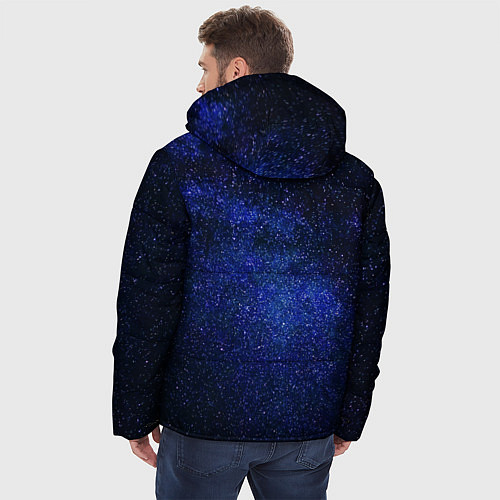 Мужская зимняя куртка Необъятный космос / 3D-Черный – фото 4
