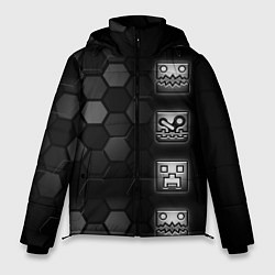 Куртка зимняя мужская Geometry Dash game, цвет: 3D-черный