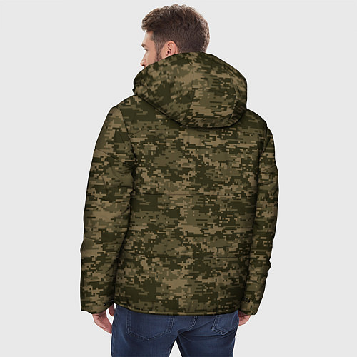 Мужская зимняя куртка Камуфляж AOR-1 мелкий / 3D-Черный – фото 4