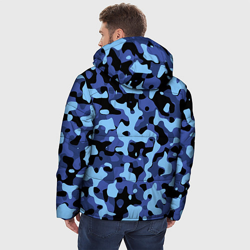 Мужская зимняя куртка Камуфляж Sky Blue / 3D-Черный – фото 4