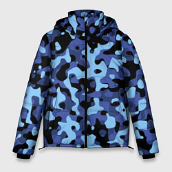 Куртка зимняя мужская Камуфляж Sky Blue, цвет: 3D-черный