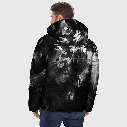 Мужская зимняя куртка Череп невесты / 3D-Черный – фото 4