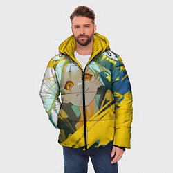 Куртка зимняя мужская Киберпанк: Бегущие по краю Ребекка, цвет: 3D-светло-серый — фото 2