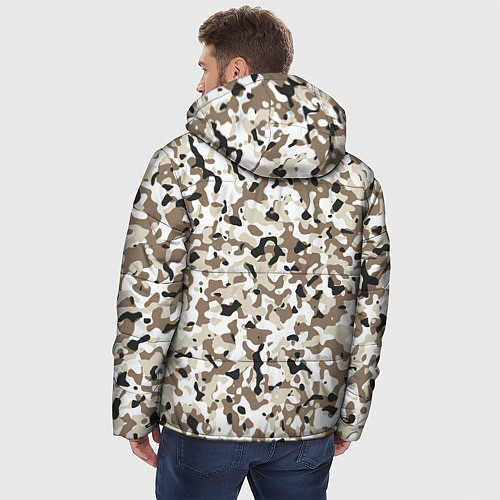 Мужская зимняя куртка Камуфляж зима мелкий / 3D-Черный – фото 4