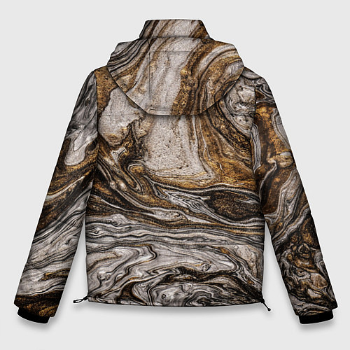 Мужская зимняя куртка Золотистый мрамор / 3D-Светло-серый – фото 2
