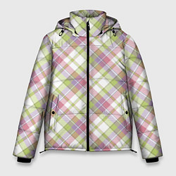Куртка зимняя мужская Шотланская клетка, цвет: 3D-светло-серый