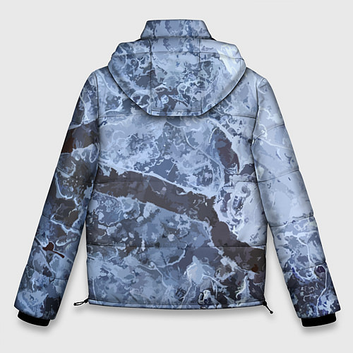 Мужская зимняя куртка Лёд - зимняя текстура / 3D-Красный – фото 2