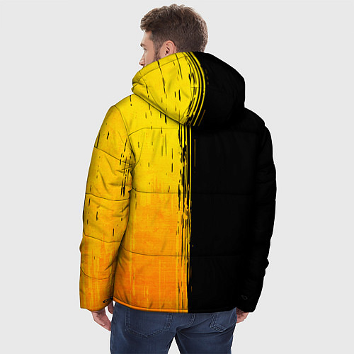 Мужская зимняя куртка Borussia - gold gradient: по-вертикали / 3D-Черный – фото 4