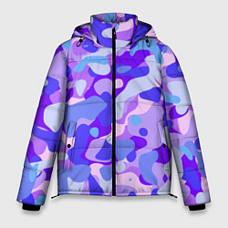 Куртка зимняя мужская Ультрафиолетовая абстракция, цвет: 3D-светло-серый