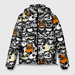 Куртка зимняя мужская Злобные панды, цвет: 3D-светло-серый