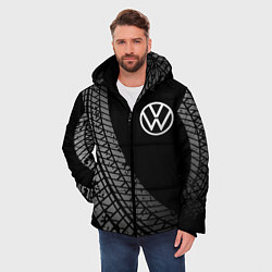 Куртка зимняя мужская Volkswagen tire tracks, цвет: 3D-черный — фото 2