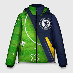 Куртка зимняя мужская Chelsea football field, цвет: 3D-черный
