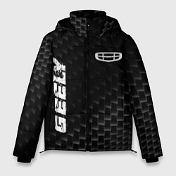 Куртка зимняя мужская Geely карбоновый фон, цвет: 3D-черный