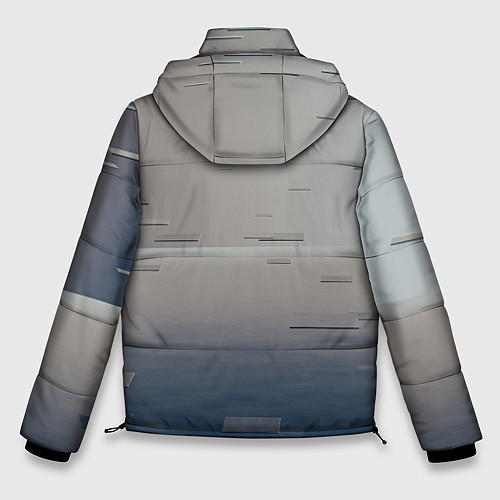 Мужская зимняя куртка Космос и абстрактные стёкла / 3D-Красный – фото 2