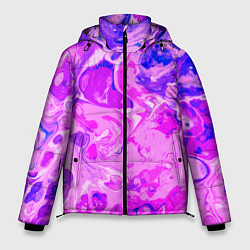 Куртка зимняя мужская Абстракция тай-дай, цвет: 3D-черный
