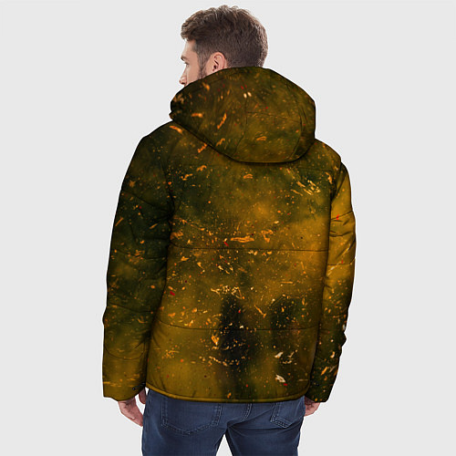 Мужская зимняя куртка Чёрный туман и золотые краски / 3D-Черный – фото 4