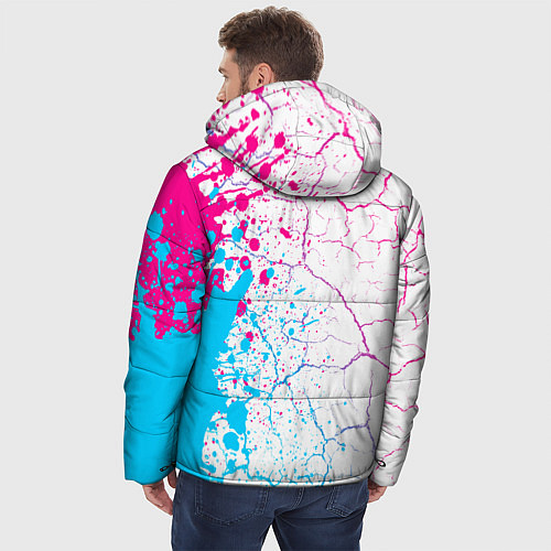 Мужская зимняя куртка Placebo neon gradient style: по-вертикали / 3D-Черный – фото 4