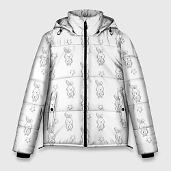 Куртка зимняя мужская Удивленный зайка, цвет: 3D-светло-серый