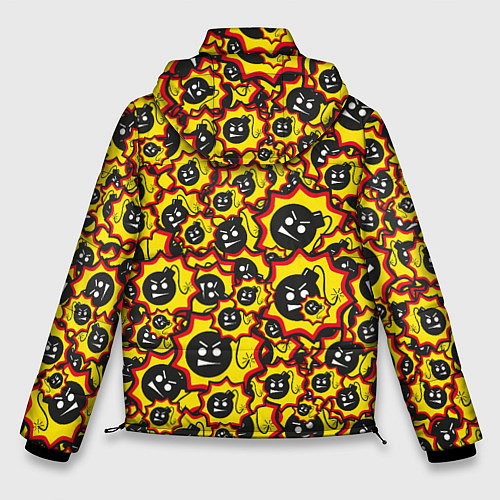 Мужская зимняя куртка Serious Sam logo pattern / 3D-Красный – фото 2