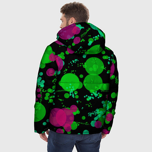 Мужская зимняя куртка Токсичные пузыри / 3D-Черный – фото 4