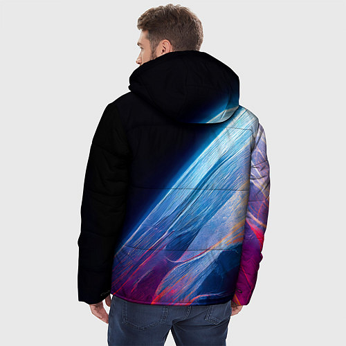 Мужская зимняя куртка Valorant - разлом / 3D-Черный – фото 4