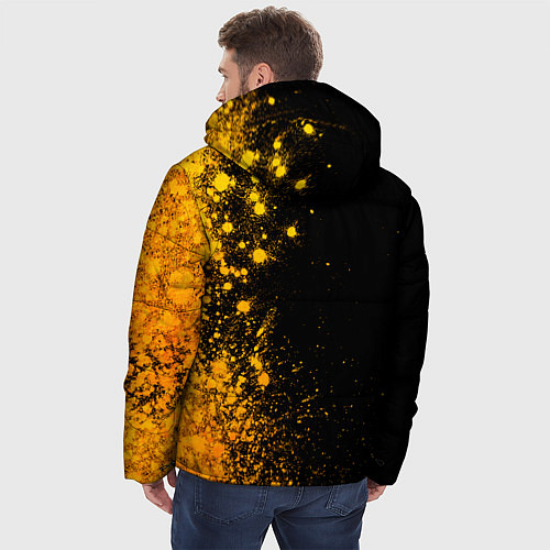 Мужская зимняя куртка GTA - gold gradient: по-вертикали / 3D-Черный – фото 4
