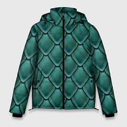 Куртка зимняя мужская Чешуя дракона или змеи, цвет: 3D-черный