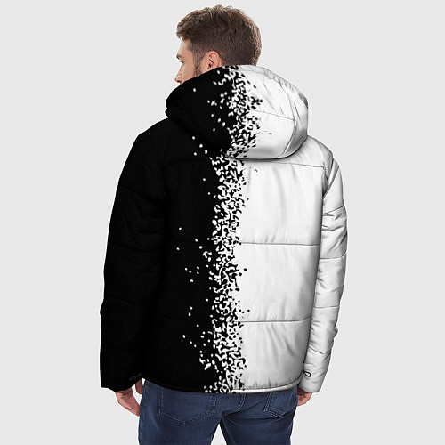 Мужская зимняя куртка НГ Кролик в рамочке: по-вертикали / 3D-Черный – фото 4