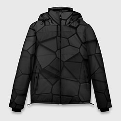 Куртка зимняя мужская Черные стальные плиты, цвет: 3D-черный