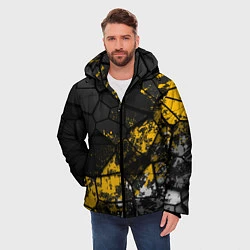Куртка зимняя мужская Имперская геометрия, цвет: 3D-черный — фото 2