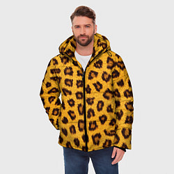 Куртка зимняя мужская Текстура леопарда, цвет: 3D-светло-серый — фото 2