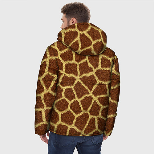 Мужская зимняя куртка Текстура жирафа / 3D-Черный – фото 4