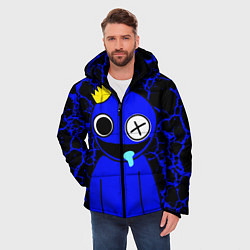 Куртка зимняя мужская Радужные друзья - персонаж Синий, цвет: 3D-красный — фото 2