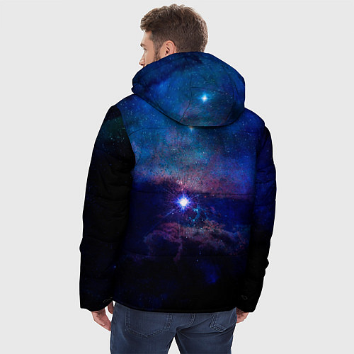 Мужская зимняя куртка Звёздное небо / 3D-Черный – фото 4