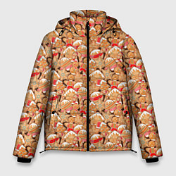 Куртка зимняя мужская Новогодние сладости, цвет: 3D-черный