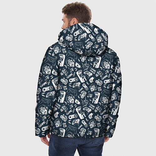 Мужская зимняя куртка Геймер и игровые приставки и автоматы ретро / 3D-Черный – фото 4