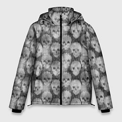 Куртка зимняя мужская Череп эффект вязаного изделия, цвет: 3D-красный